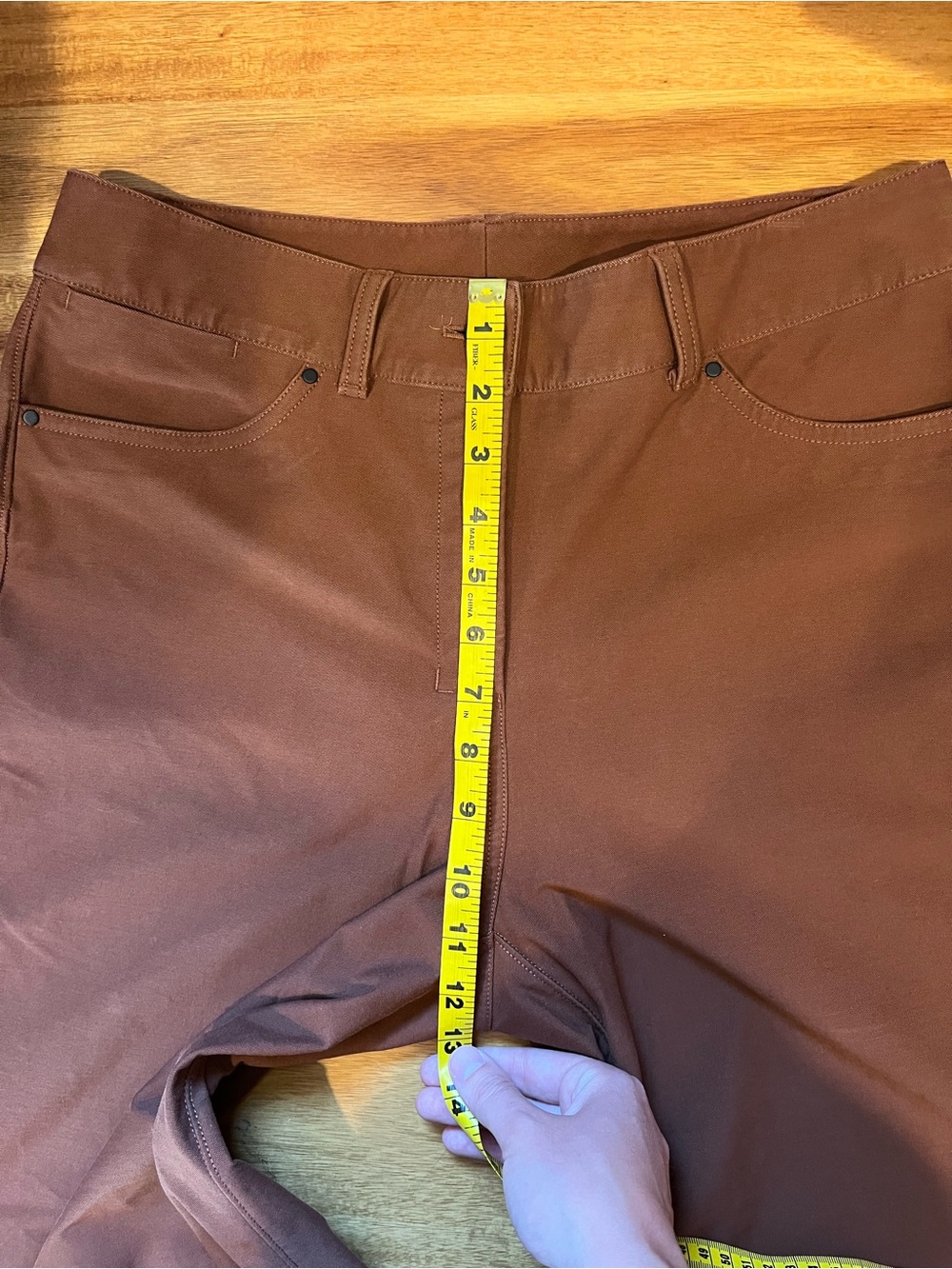 LULULEMON City Sleek 5 Pocket Wide Leg High Rise Pant Size 29 Roasted Brown - Picture 14 of 15